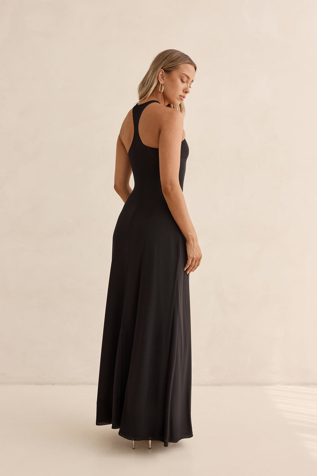 Lost In Dreams Mesh Maxi Dress Black