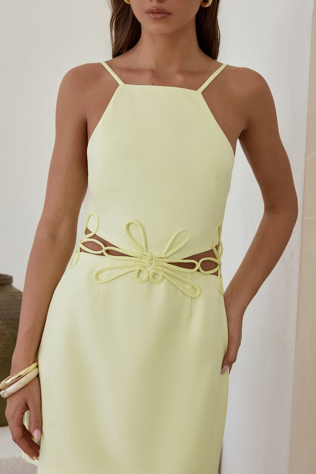 Tulip Whisper Mini Dress Yellow