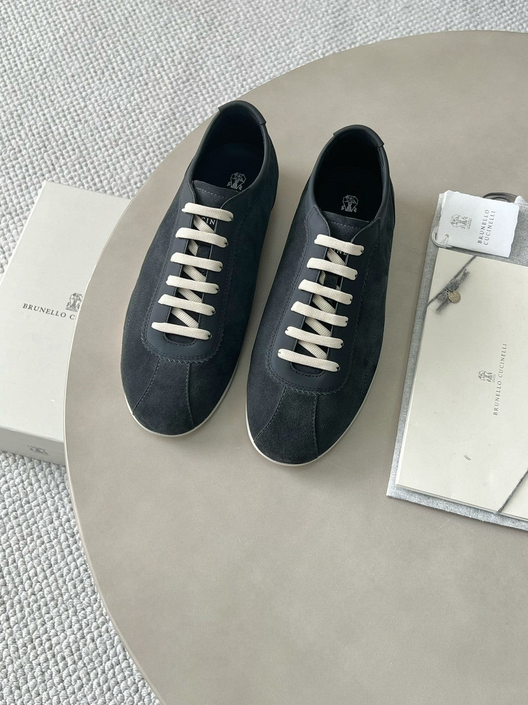 Brunello Cucinelli  Men's Spring Summer Fashion Lace Up Sneakers Fashion High Street Comfortable Casual Flat Sports Shoes #76432