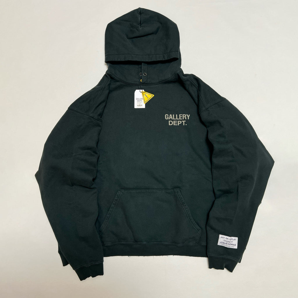 Gallery Dept. Men's And Women's  Spring/fall Fashion Casual Retro Hooded Pullover Long Sleeve Logo Sweatshirt With Letter Print Fleece Lining Sweatshirt  #79267