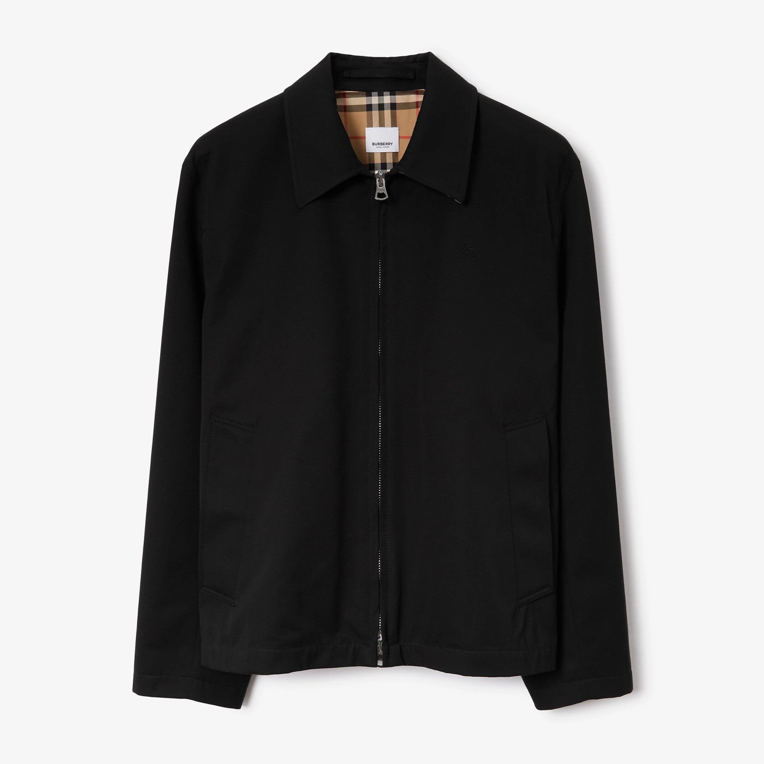 Burberry Men's Autumn and Winter Solid Color Logo Embroidery Zipper Casual Long Sleeve Cotton Jacket #73199
