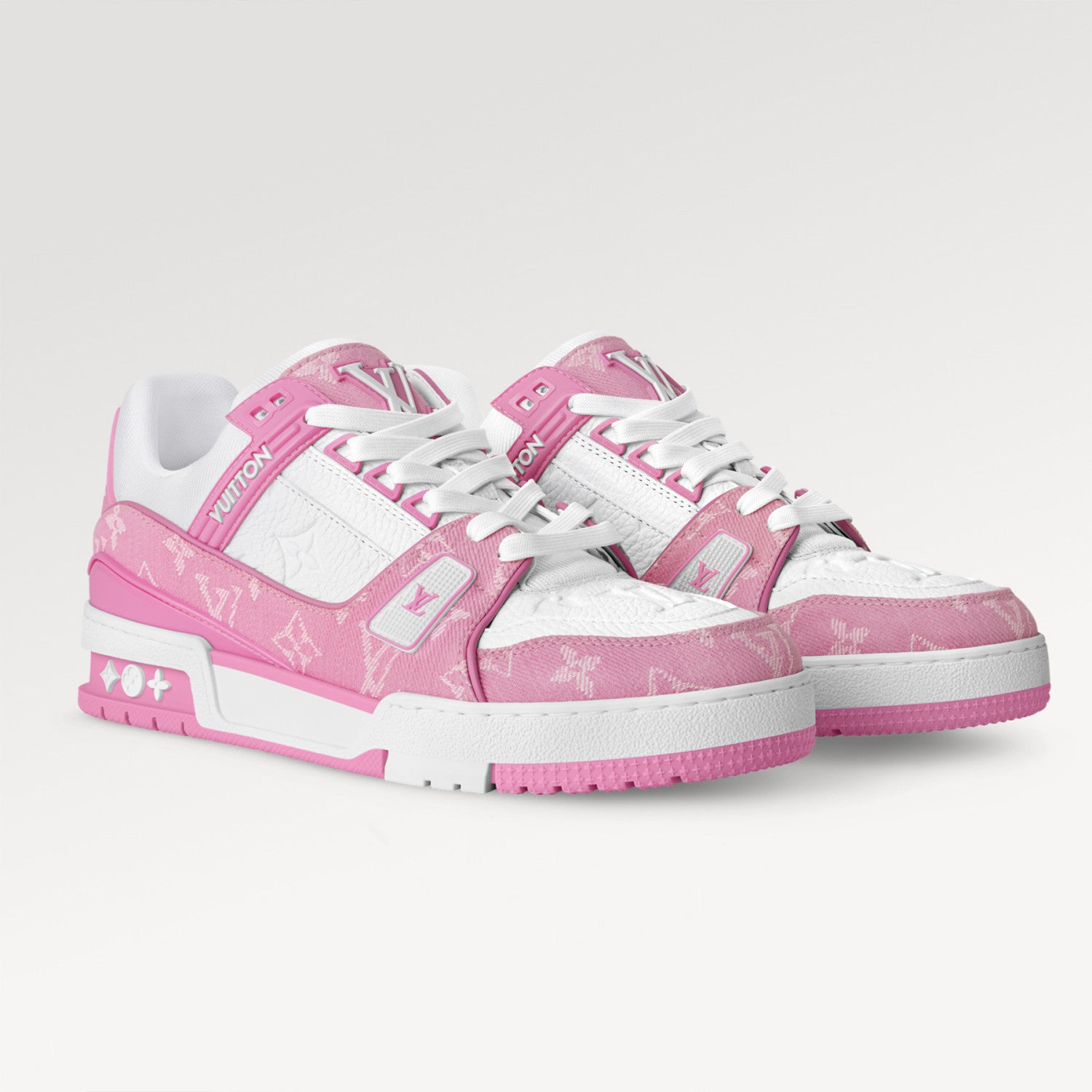 Louis Vuitton LV Trainer Sneakers Monogram Denim Men's And Women's Spring Summer Fashion Exquisite Trend Casual Sneakers Lace-up Low-top Shoes #81436