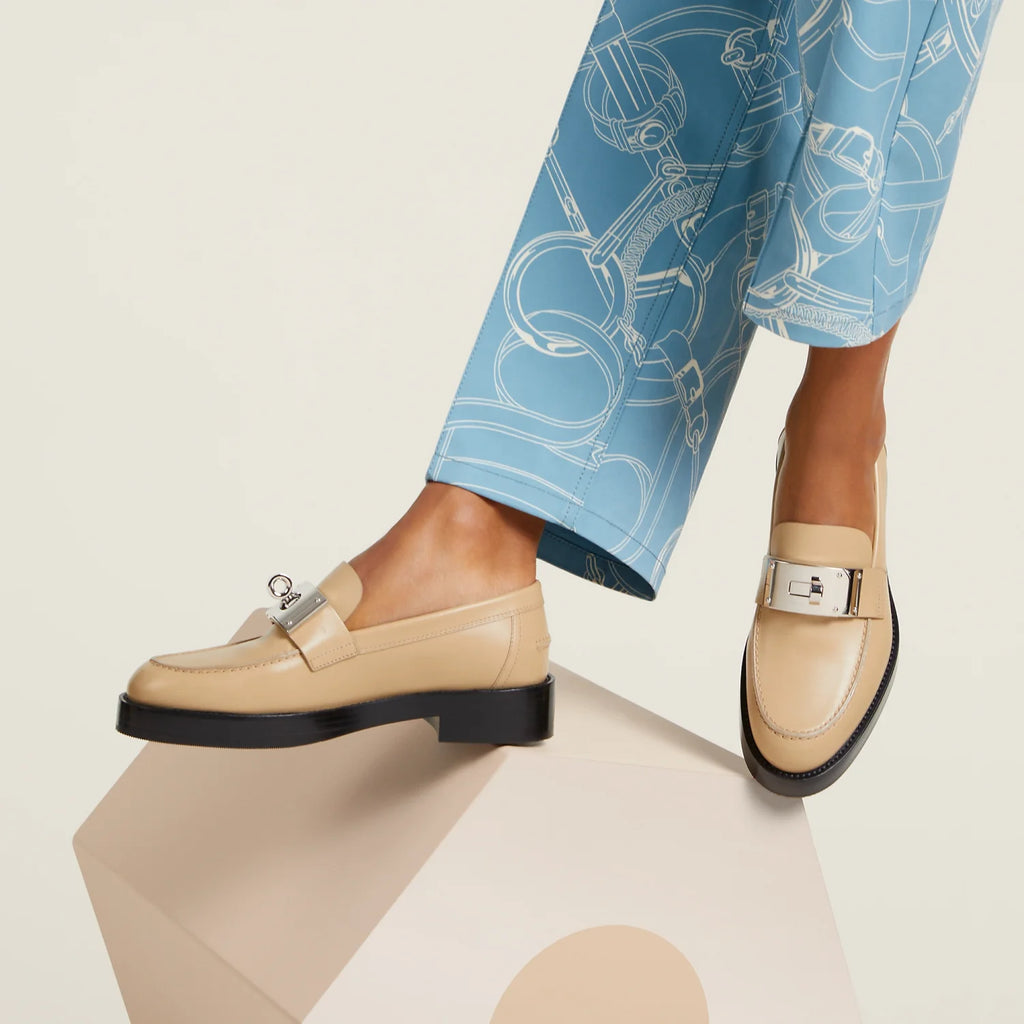 Hermes Hot loafer Beige #334035