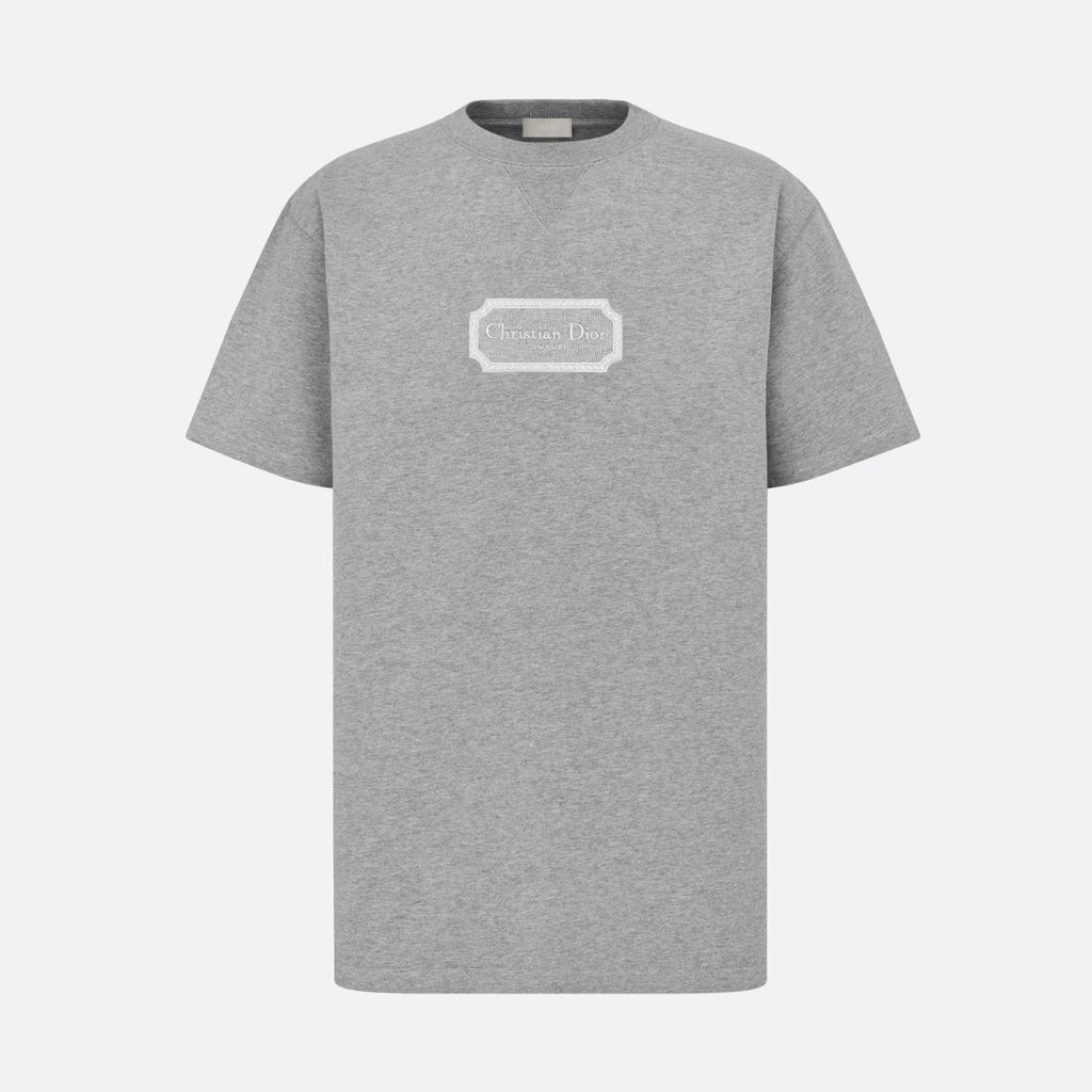 Dior Men's Summer Embroidered Logo Solid Colour Round Neck Cotton Short Sleeve T-Shirt #97793