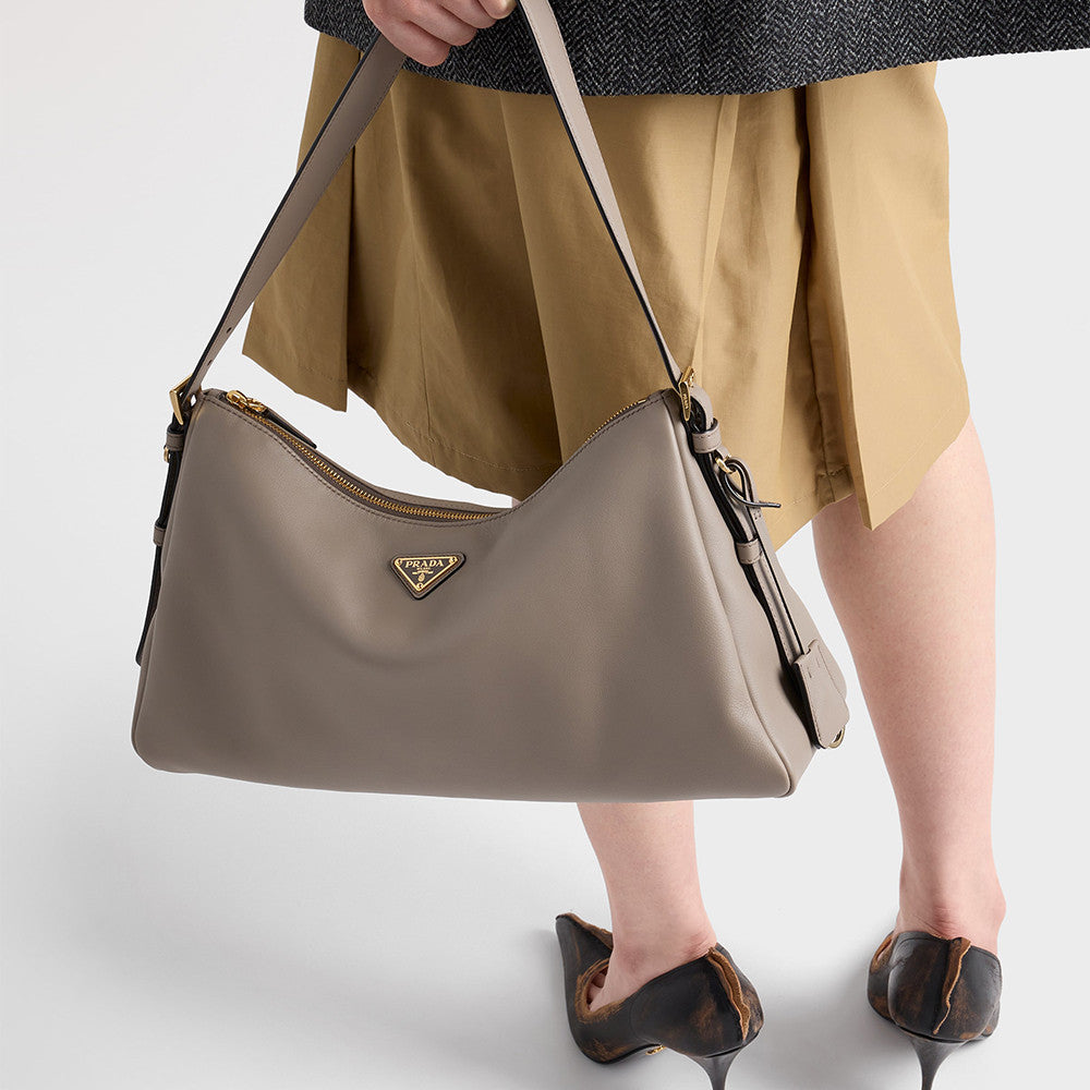 Prada Aimée Large Leather Shoulder Bag 1BC228 #334397