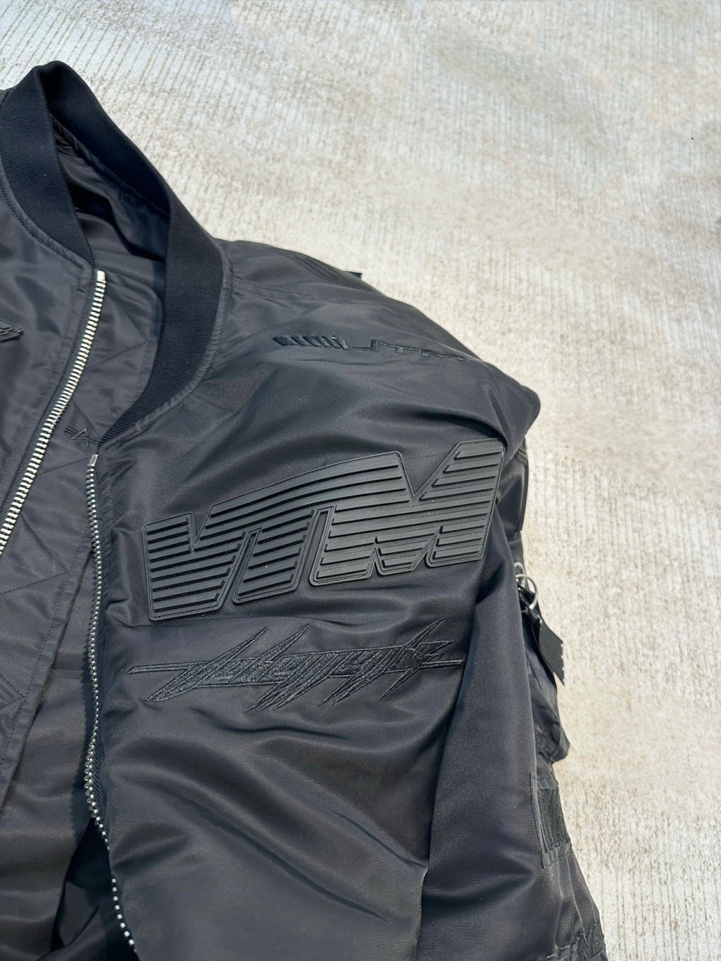 Vetements Embossed Letter Zip Sports Jacket #96689