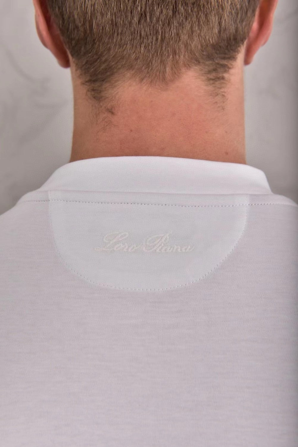 Loro Piana Men's Summer Solid Color Casual Fashion Round Neck Cotton Short Sleeve T-Shirt #98734