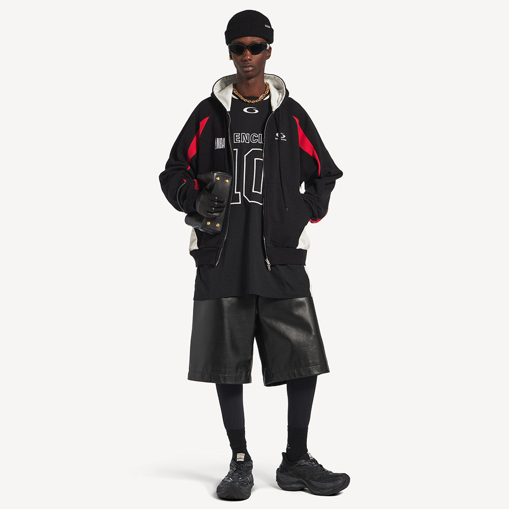 Balenciaga Men's Balenciaga NBA Collaboration Oversized Zip-up Hoodie in Black multicolor #377157