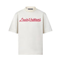 Louis Vuitton Men's And Women's Summer Logo Letters Embroidered Round Neck Short Sleeve T-shirt #75694
