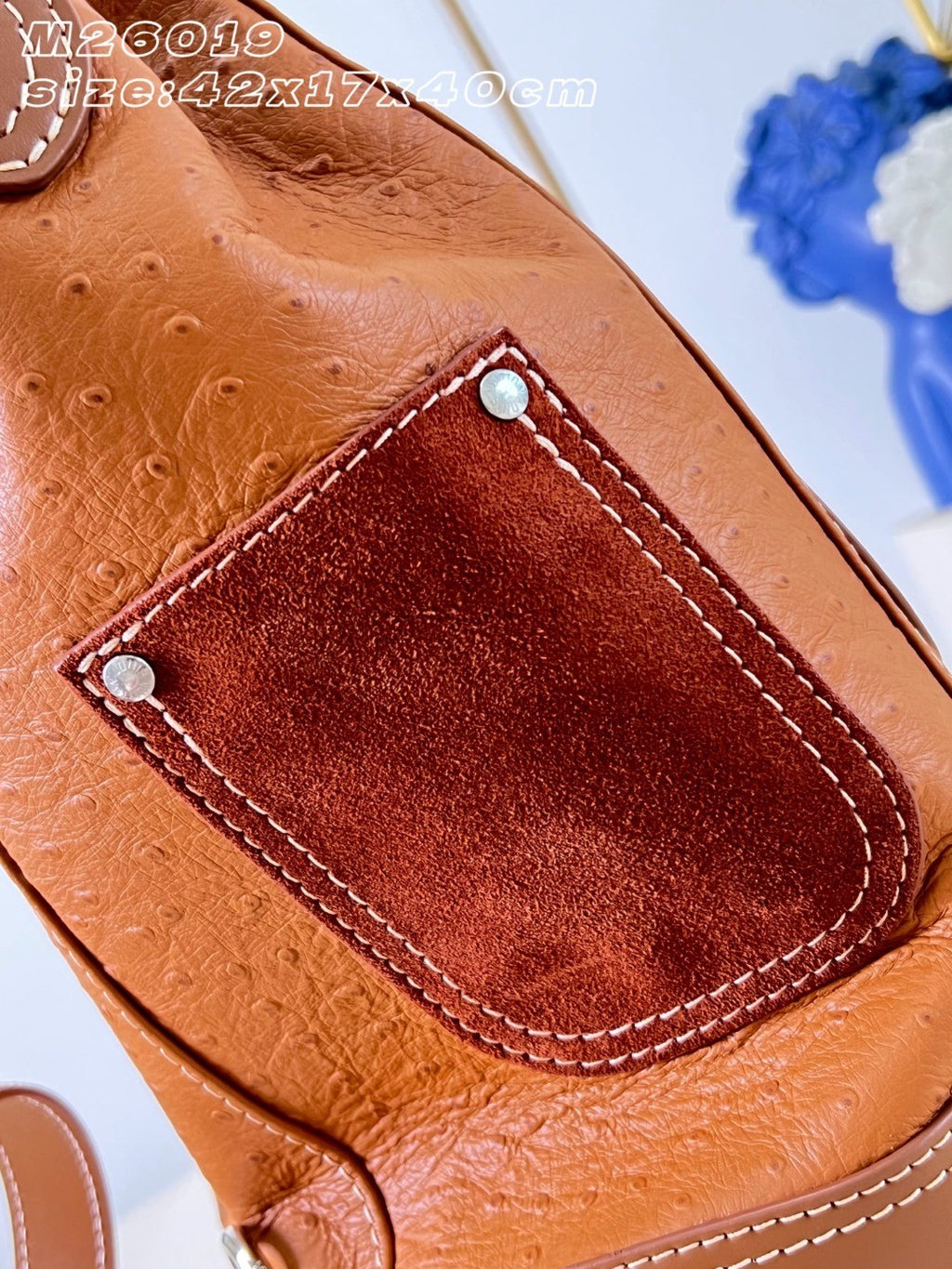 Louis Vuitton Steamer 40 Workwear Handbags Ostrich Skin Pharrell Williams Men's  Stylish Brown Shoulder Bag Bags #84298A