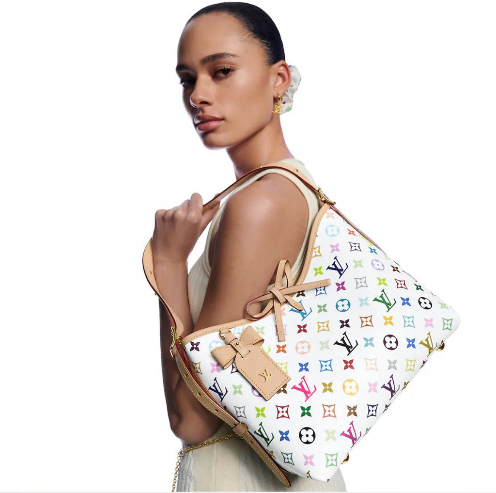 Louis Vuitton LV x TM CARRYALL Women's Detachable Adjustable Shoulder Strap Colorful Logo Printed Coated Canvas Tote Shoulder Bag Bags #75465