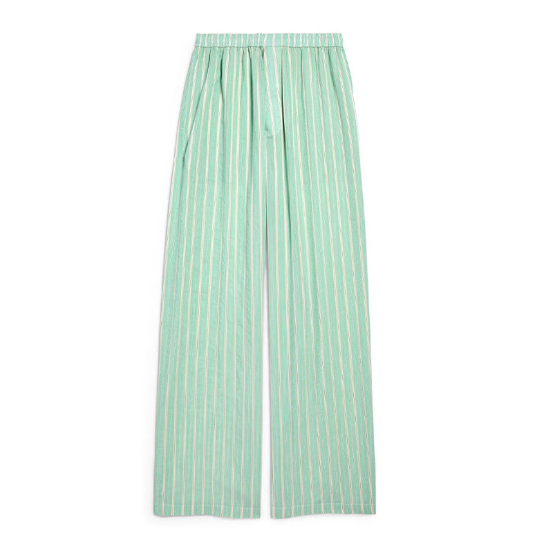 Balenciaga Men's & Women's Striped Elastic Waist Cotton Solid Color Loose-Fit Pajama Pants All-Season Casual Long Pants Ngvp #2346