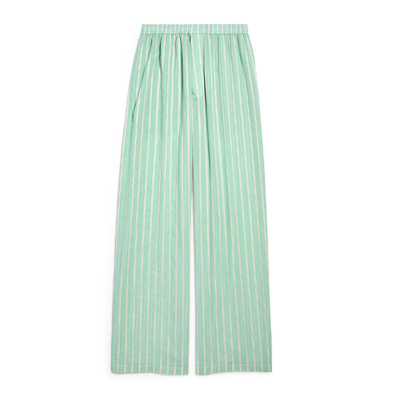 Balenciaga Men's & Women's Striped Elastic Waist Cotton Solid Color Loose-Fit Pajama Pants All-Season Casual Long Pants Ngvp #2346