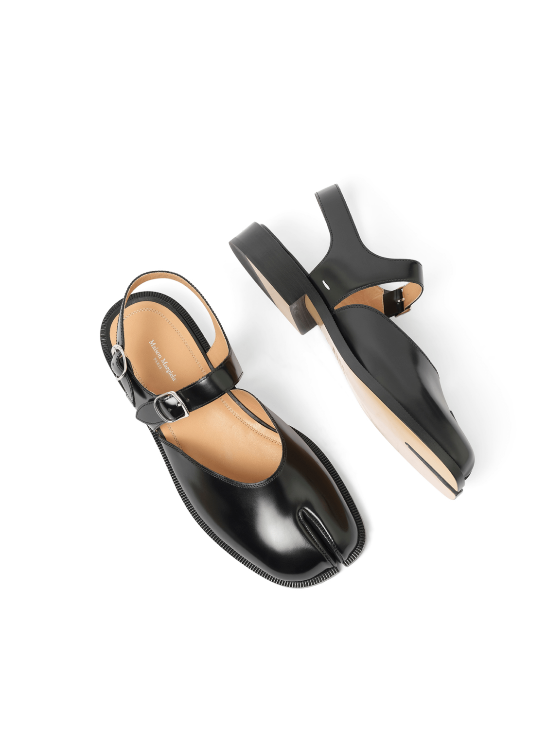 Maison Margiela Tabi Sandals in Black #333695