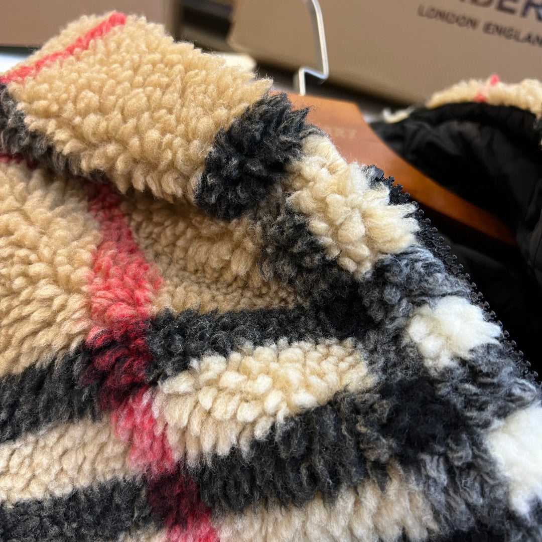 Burberry Check Fleece Hooded Jacket #96751