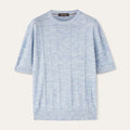 Loro Piana Men's Spring And Autumn Tori Round Neck Casual Linen Silk Knit Short Sleeve Top T-Shirt Ngvp #1774