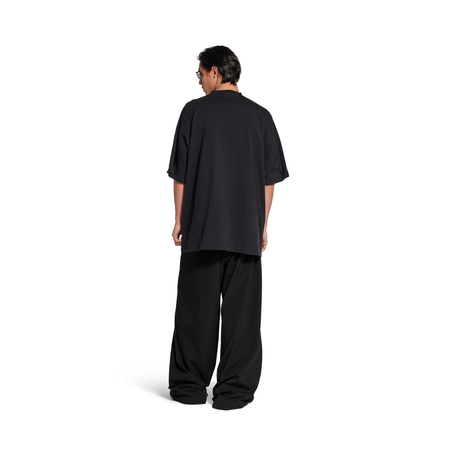 Balenciaga x Puma Men's Women's Summer Oversized Crew Neck Cotton Solid Color Short Sleeve T-Shirt #77853