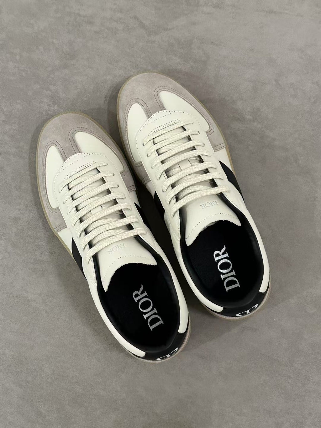 DIOR B01 Matchpoint Sneaker Black and White Smooth Calfskin with Gray Suede Calfskin #386986