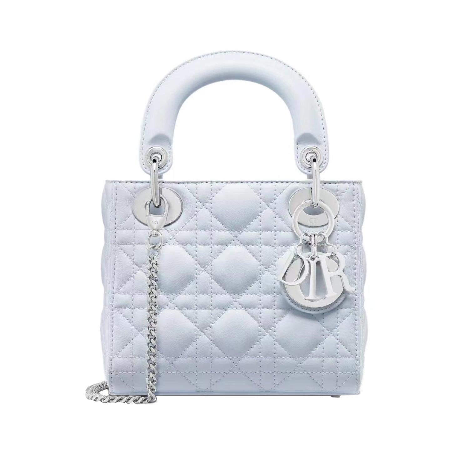 Dior Lady Women's Fashion Classic Logo Embroidered Leather Silver Buckle Lady D Bag Shoulder Bag Tote Chain Bag Bags M0505PNGE-M26Z #78476
