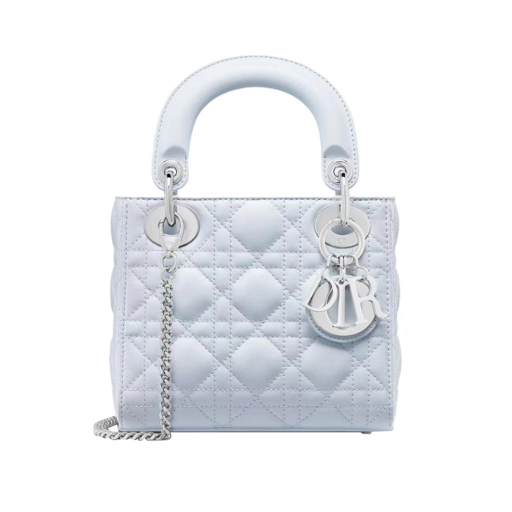 Dior Lady Women's Fashion Classic Logo Embroidered Leather Silver Buckle Lady D Bag Shoulder Bag Tote Chain Bag Bags M0505PNGE-M26Z #78476