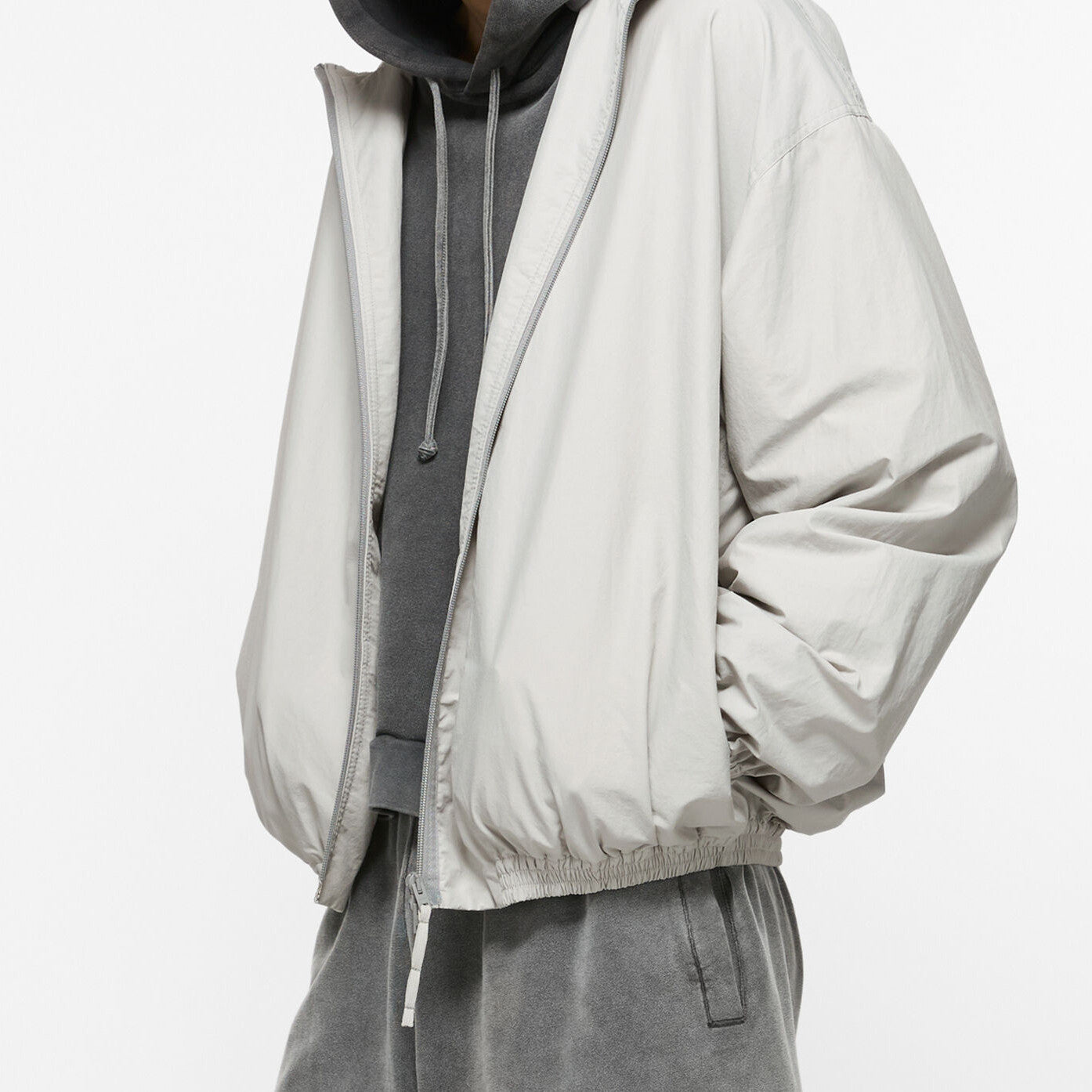 Acne Studios Men's And Women's Fashion Casual High-neck Zipper Embroidered Logo Long-sleeve Trench Coat Jacket #78512