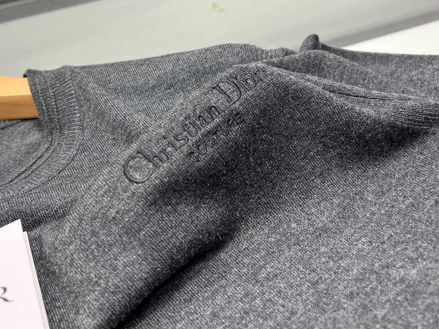 Dior Men's Summer Logo Embroidery Loose Solid Color Round Neck Cotton Short Sleeve T-Shirt #74925
