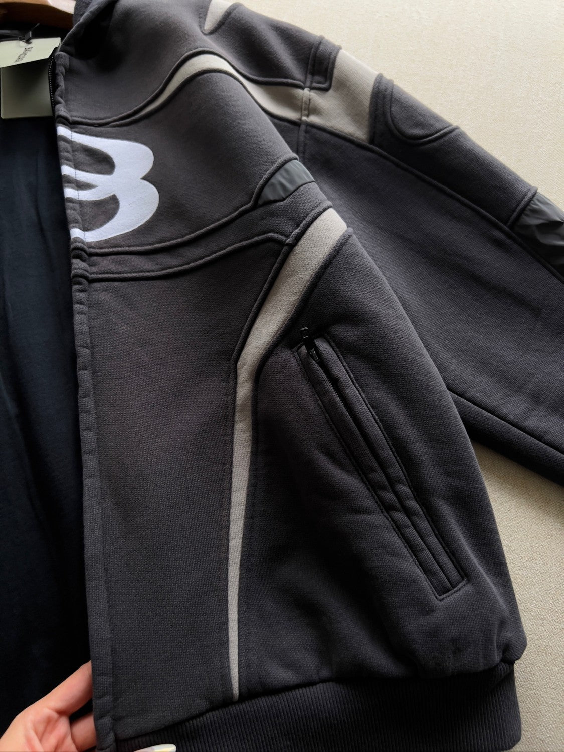 Balenciaga Men's Spring/Autumn Fashion Casual Hooded Zipper Long Sleeved Sweatshirt Jacket #78194
