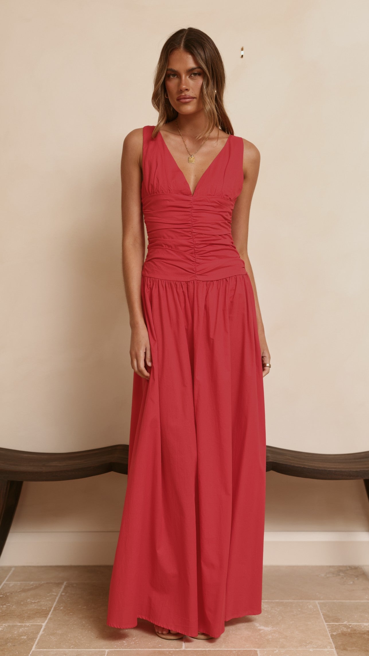 Sanya Maxi Dress - Red