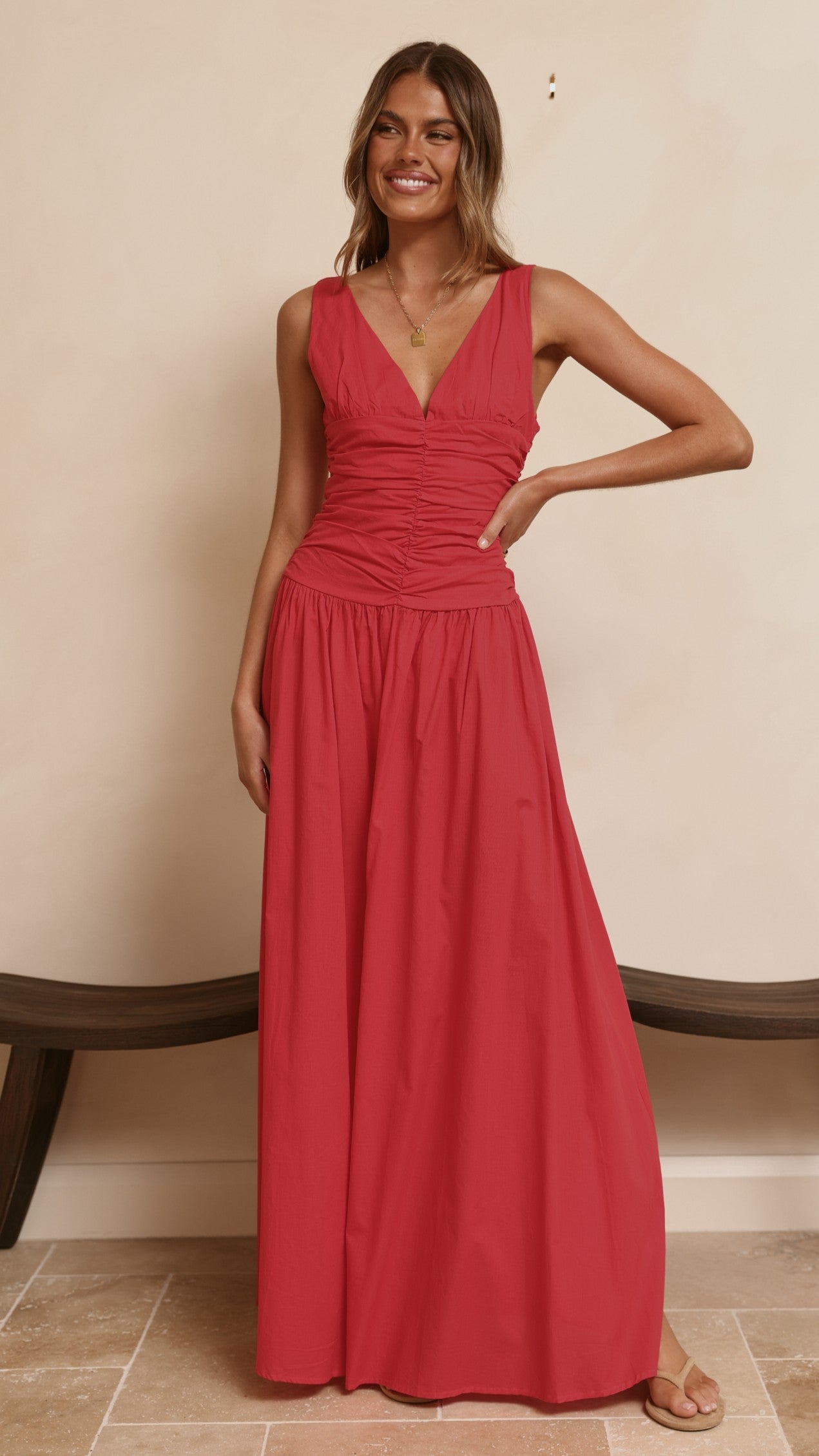 Sanya Maxi Dress - Red