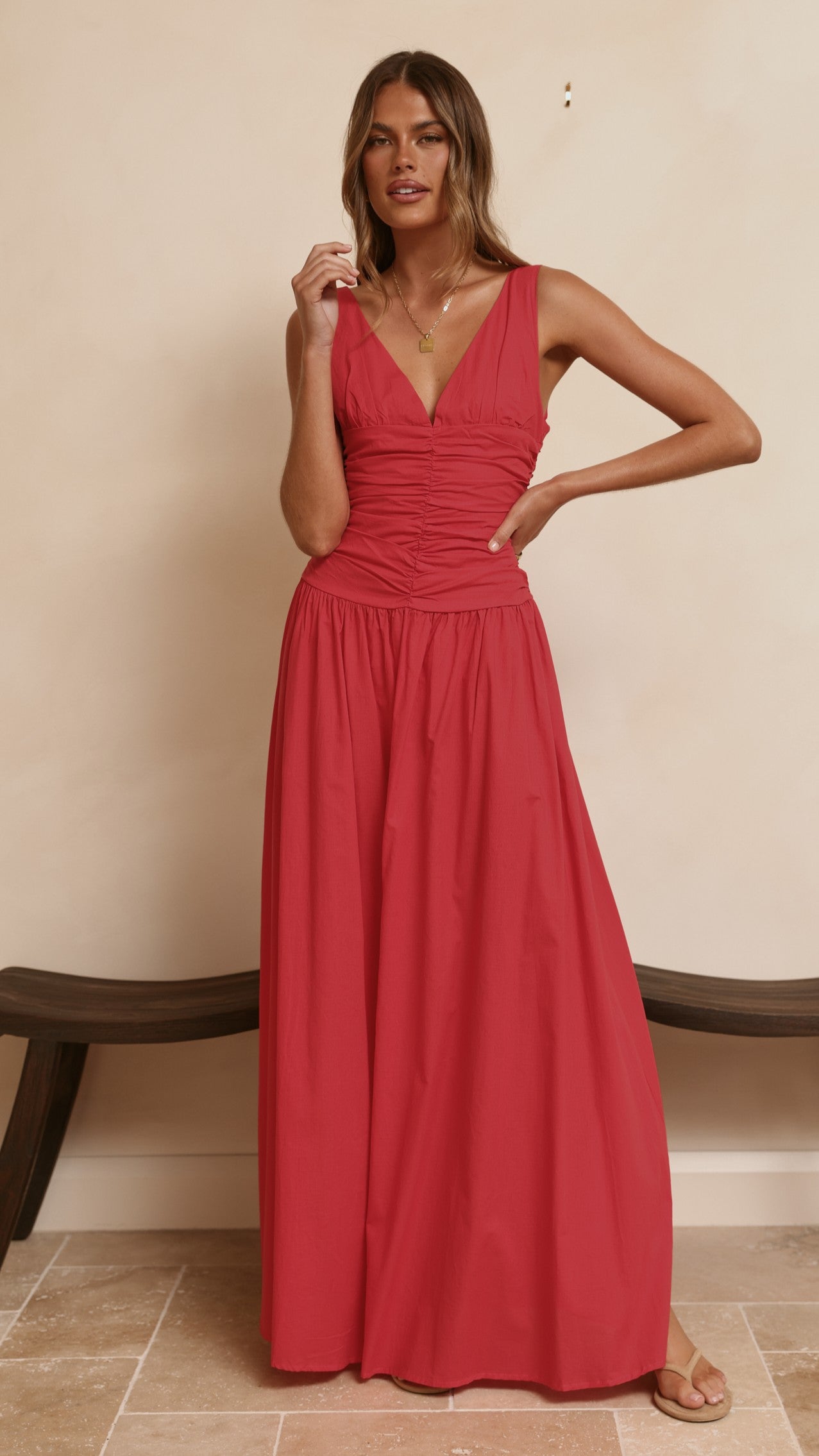 Sanya Maxi Dress - Red