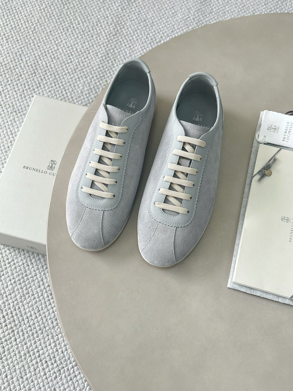 Brunello Cucinelli  Men's Spring Summer Fashion Lace Up Sneakers Fashion High Street Comfortable Casual Flat Sports Shoes #76432