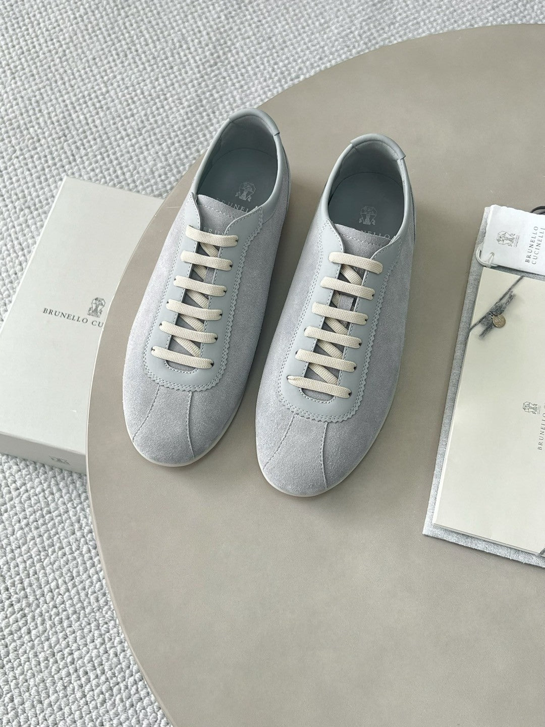 Brunello Cucinelli  Men's Spring Summer Fashion Lace Up Sneakers Fashion High Street Comfortable Casual Flat Sports Shoes #76432