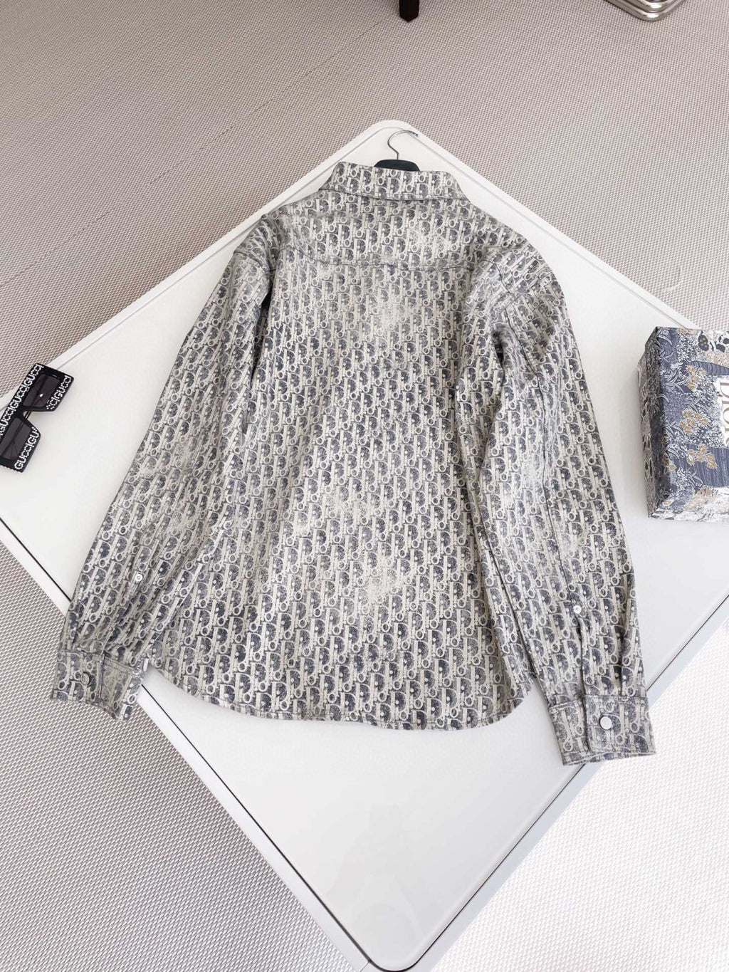Dior Oblique Overshirt Letter Denim Long Sleeve Shirt Jacket #96663