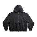 Balenciaga Men's Tape Type Ripped Pocket Oversized Fit Zip Hooded Sweatshirt Pullover #96961