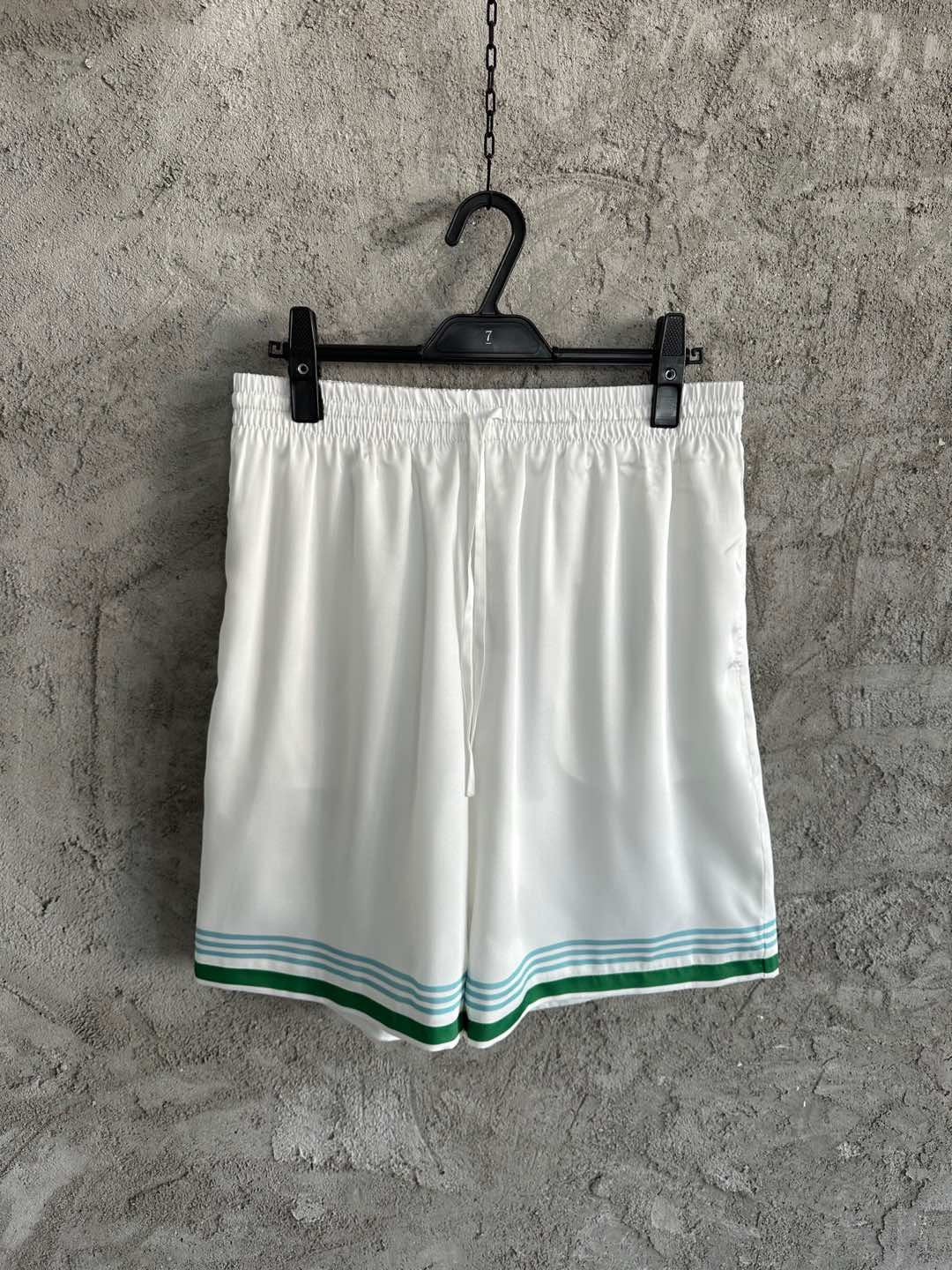 Casablanca Metaphysical Tennis Icon Short Sleeve Silk Shirt Shorts #337184