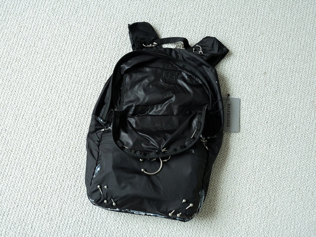 Balenciaga X Under Armour Men's Solid Colour Zipper Closure Nylon Fabric Silver Hardware Backpack Bag Bags #77558