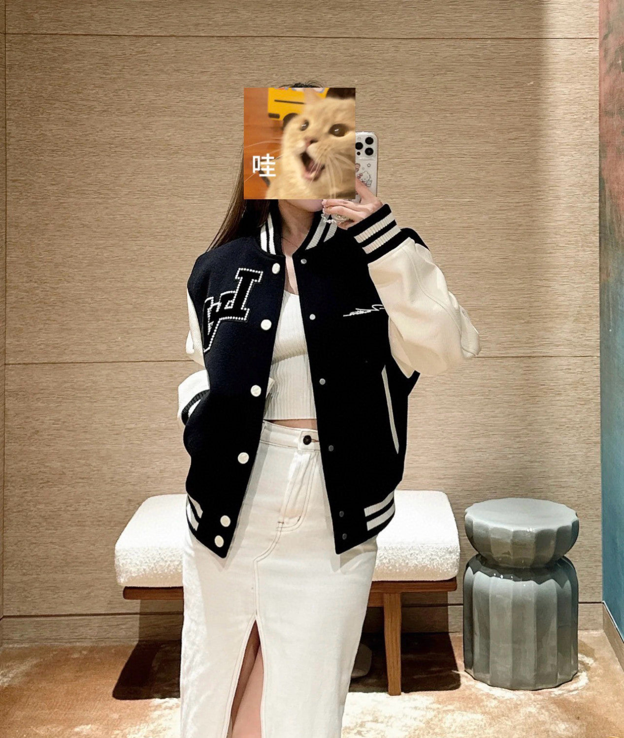 Louis Vuitton Men's Autumn and Winter Color Blocking Logo Letter Printing Long Sleeve Single Breasted Baseball Jacket #98859