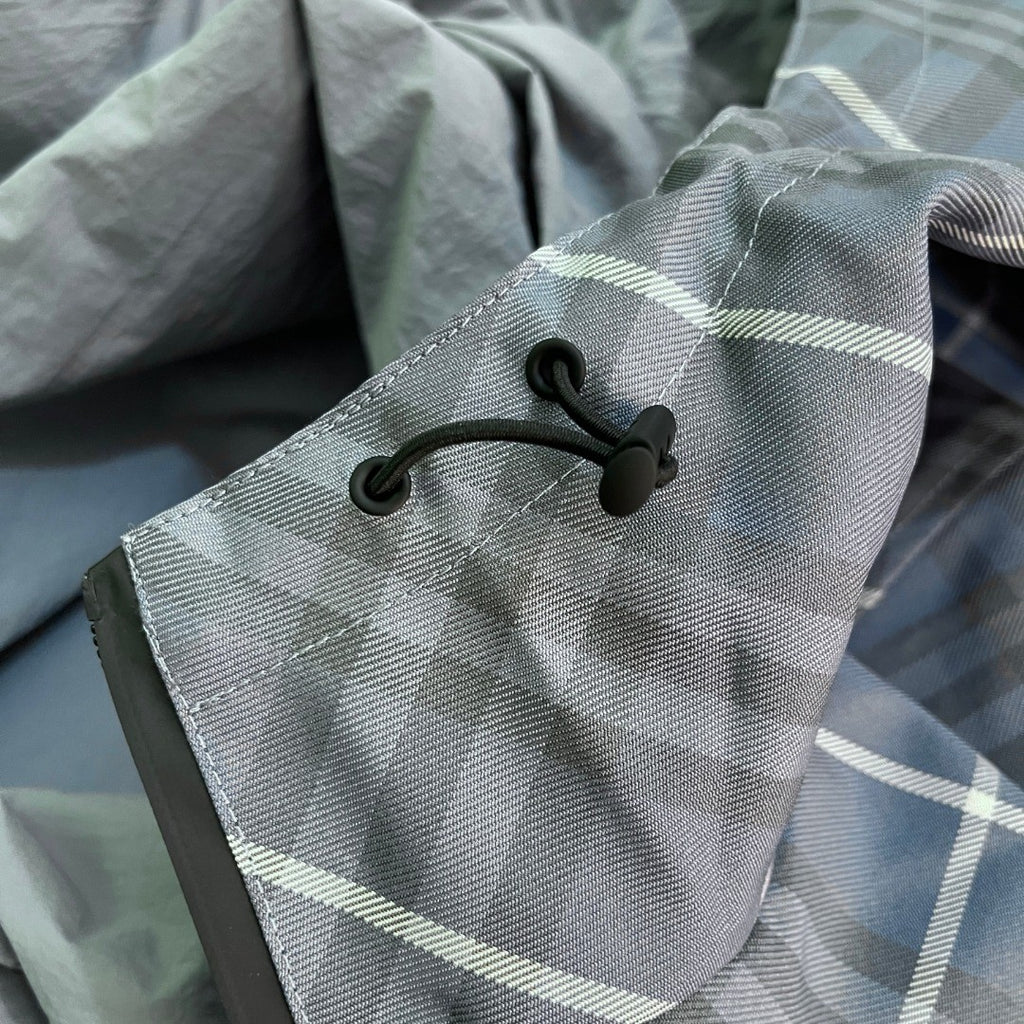 Burberry Men's Spring/Summer Casual Reversible Checkered Long-sleeved Hooded Drawstring Zipper Jacket #78314