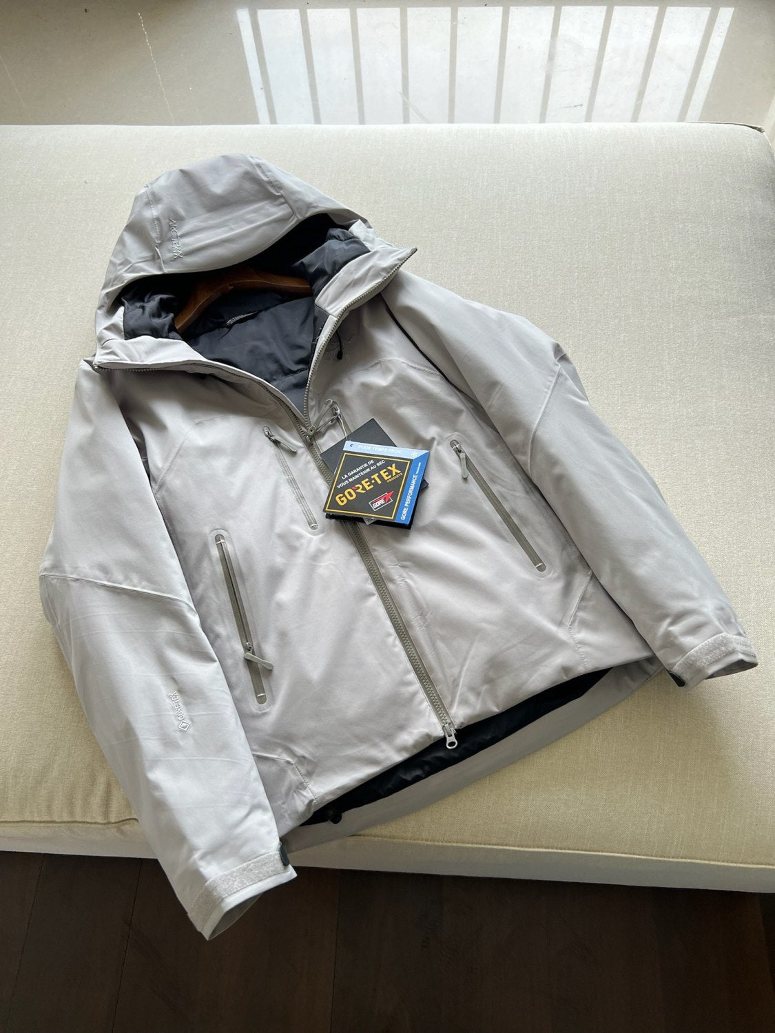 Arcteryx Autumn And Winter Solid Color Zipper Waterproof Windproof Long-Sleeved Hooded Jacket #74673