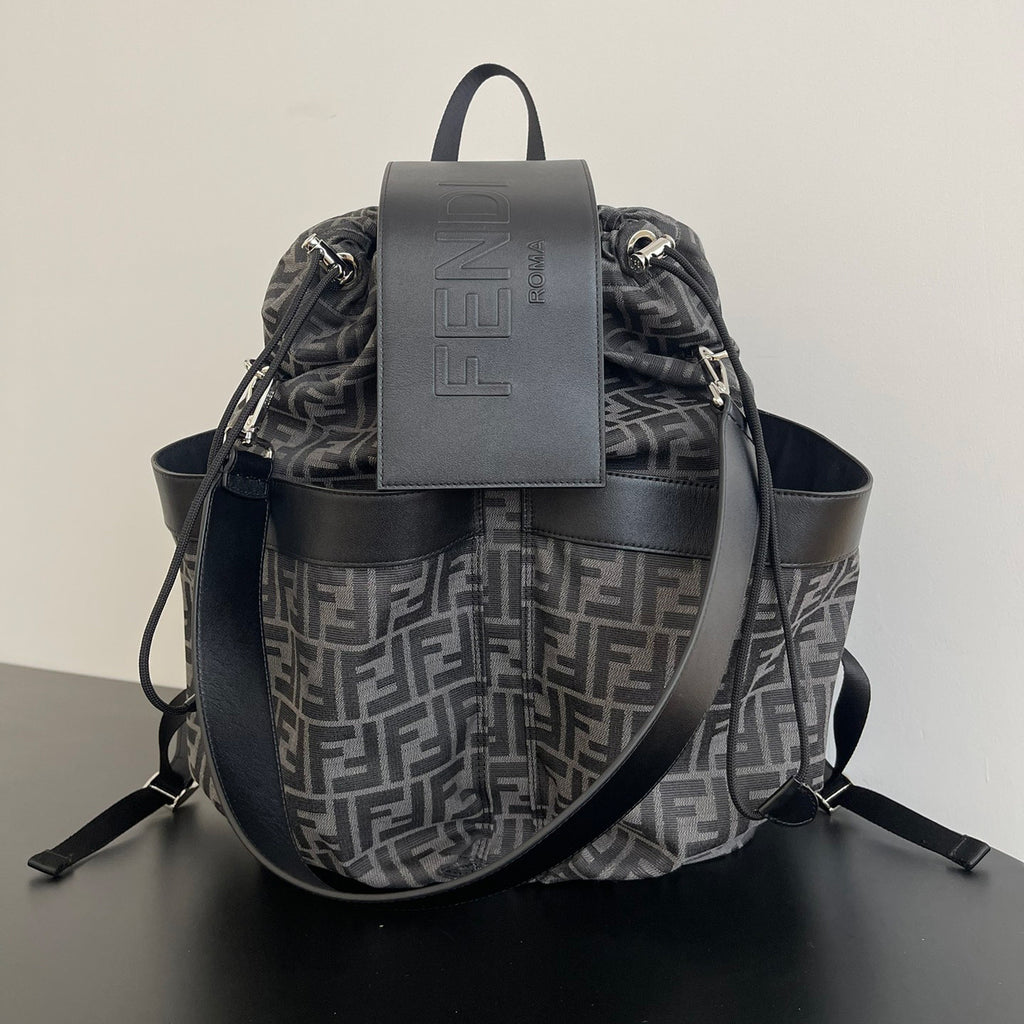 Fendi Unisex Fashion Classic Monogram Multi-Function Drawstring Backpack Tote Bag Bags #78816
