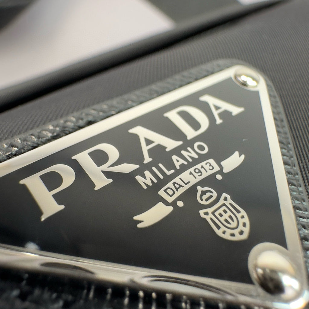 Prada Men's Solid Color Fashion Casual Triangle Logo Recycled Nylon Backpack Bags #78271