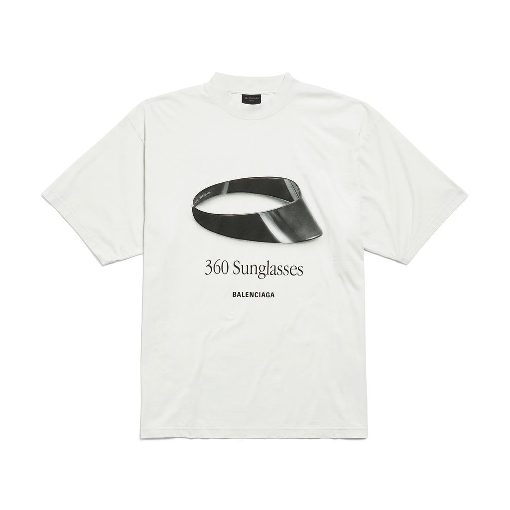 Balenciaga Men's And Women's Summer Graphic Print White Round Neck Cotton Short Sleeve T-shirt #75926