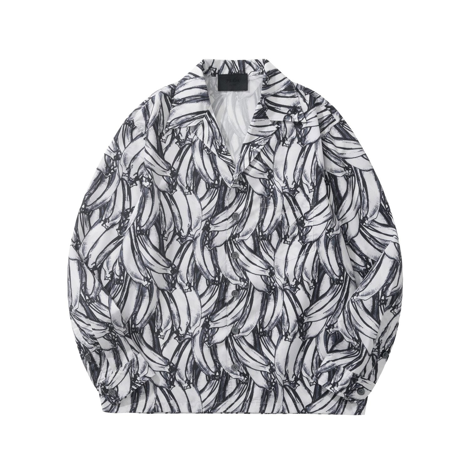 PRADA Black steel Timecapsule Printed Cotton Shirt #377112