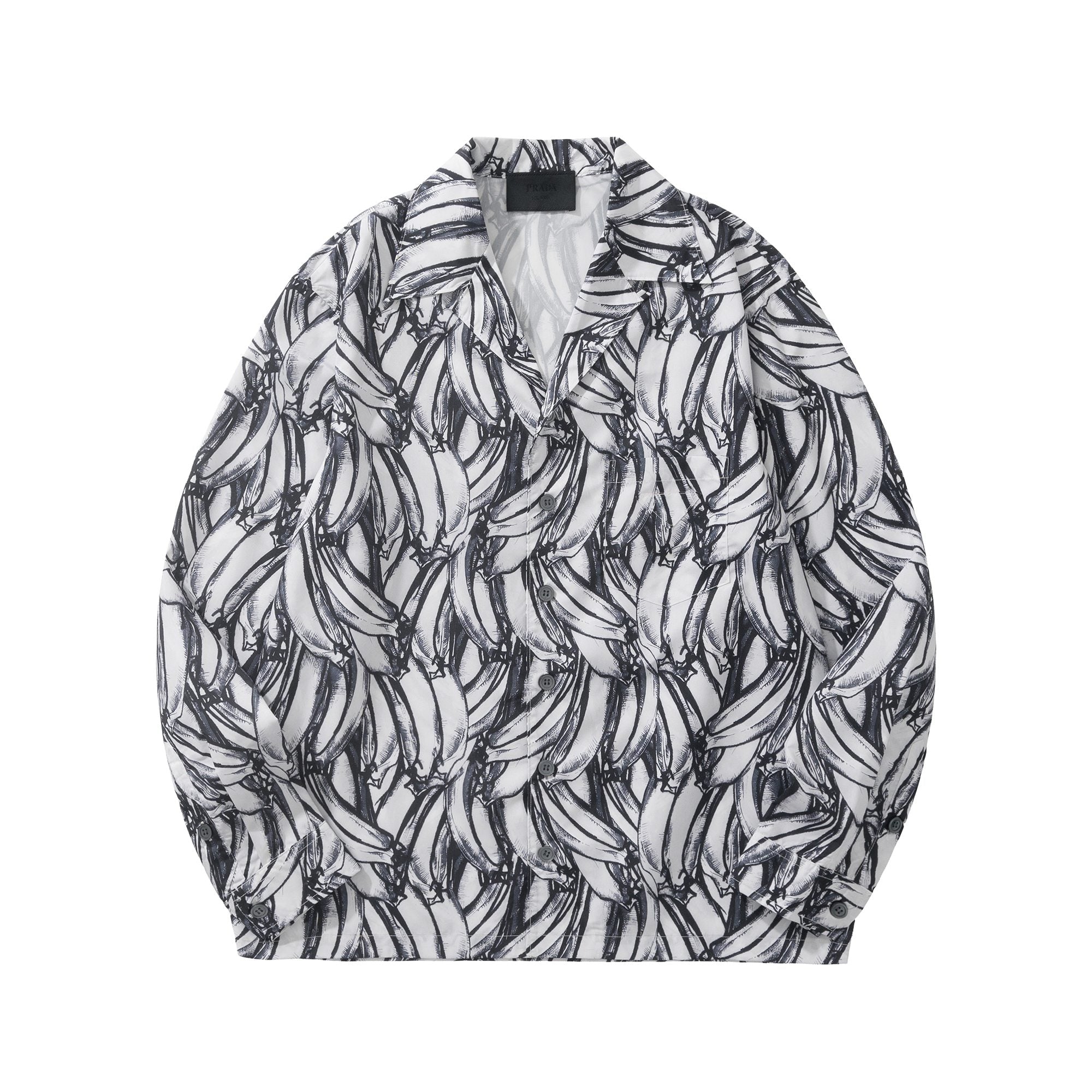 PRADA Black steel Timecapsule Printed Cotton Shirt #377112