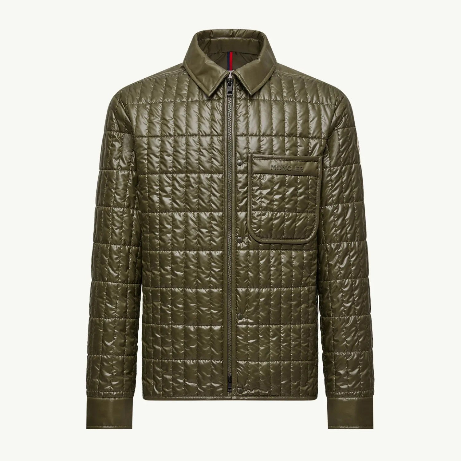 Moncler Men's Winter Fashion Casual Lapel Zipper Minimalist Vertical Quilted Lightweight Cotton Outerwear  Jacket #79317
