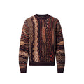 Louis Vuitton Men's Fall/Winter Fashion Casual Crewneck Pullover Ribbed Knit Wool Cotton Blend Sweater #79282