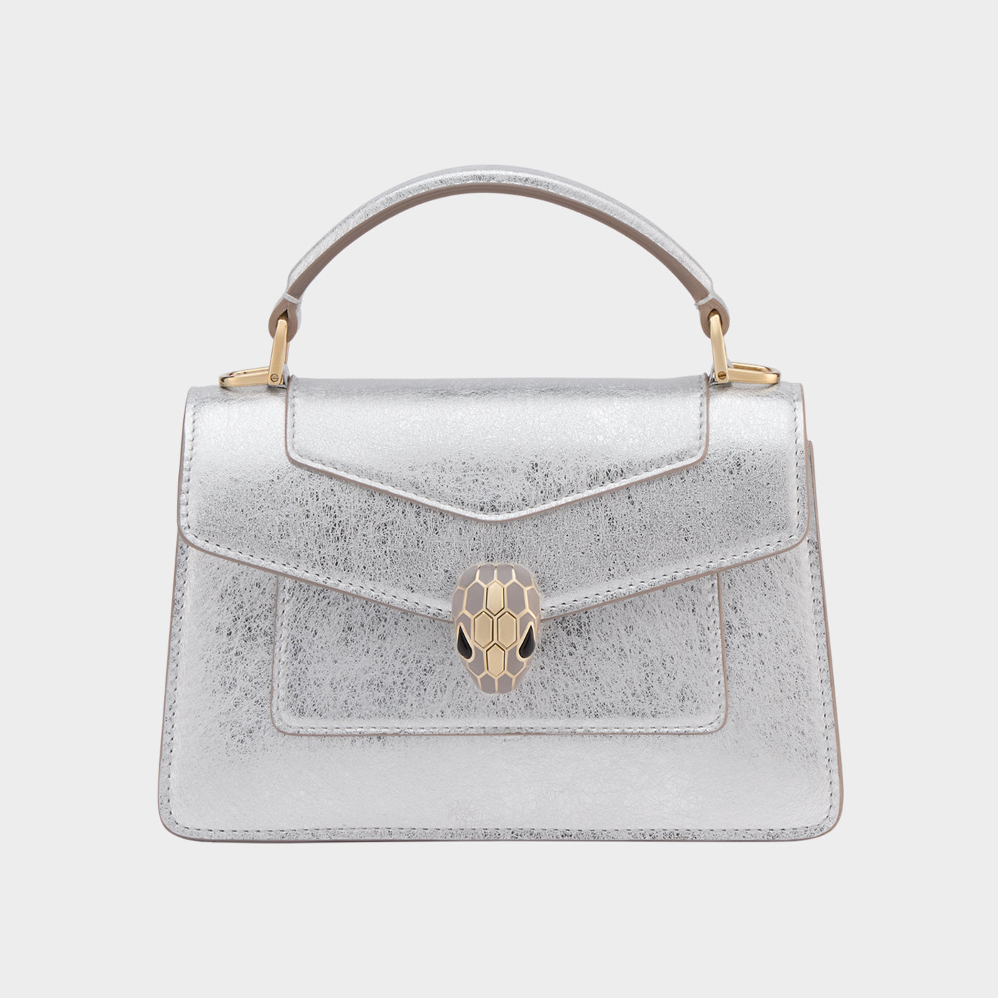 Bvlgari Women's Serpenti Forever Series Fashion Solid Color Mini Top Handle Bags Leather Bags #71971