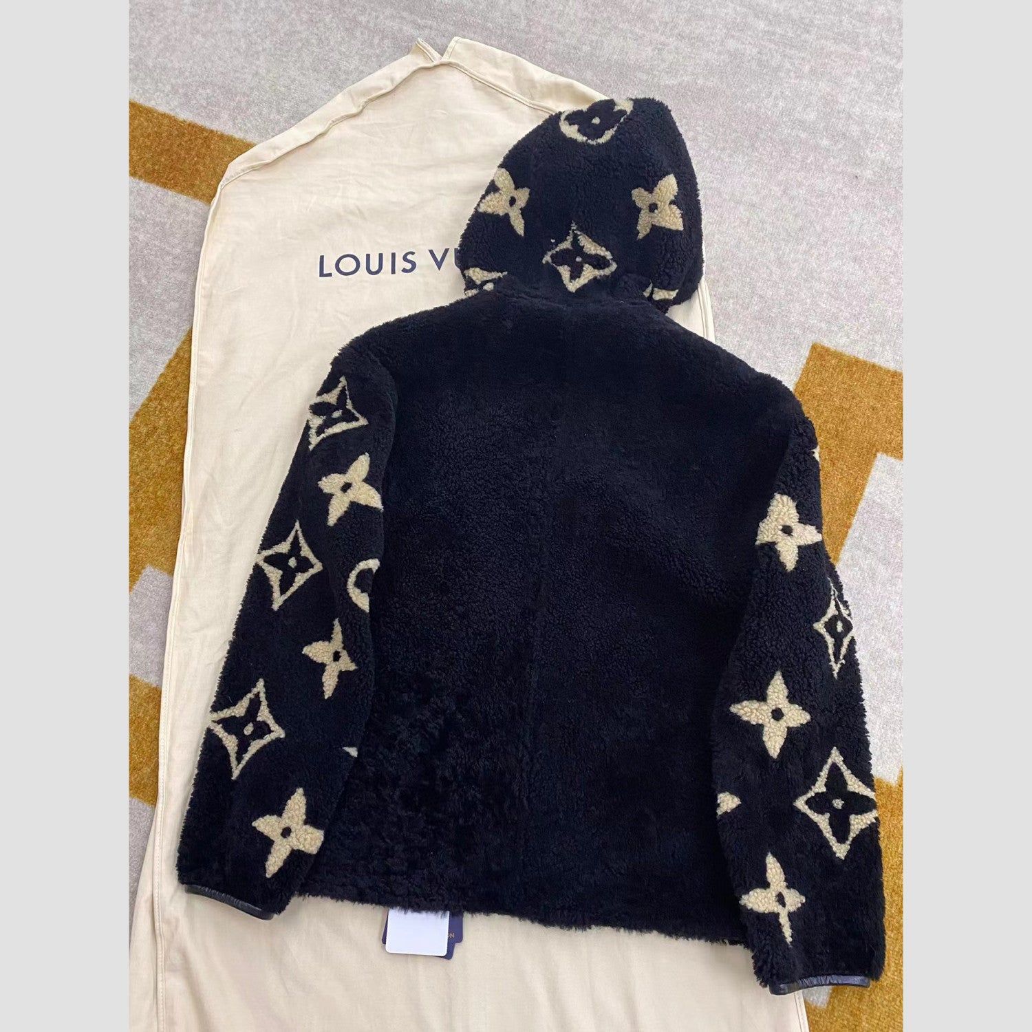 Louis Vuitton 100% Wool jacket leather coat Jacket #59269