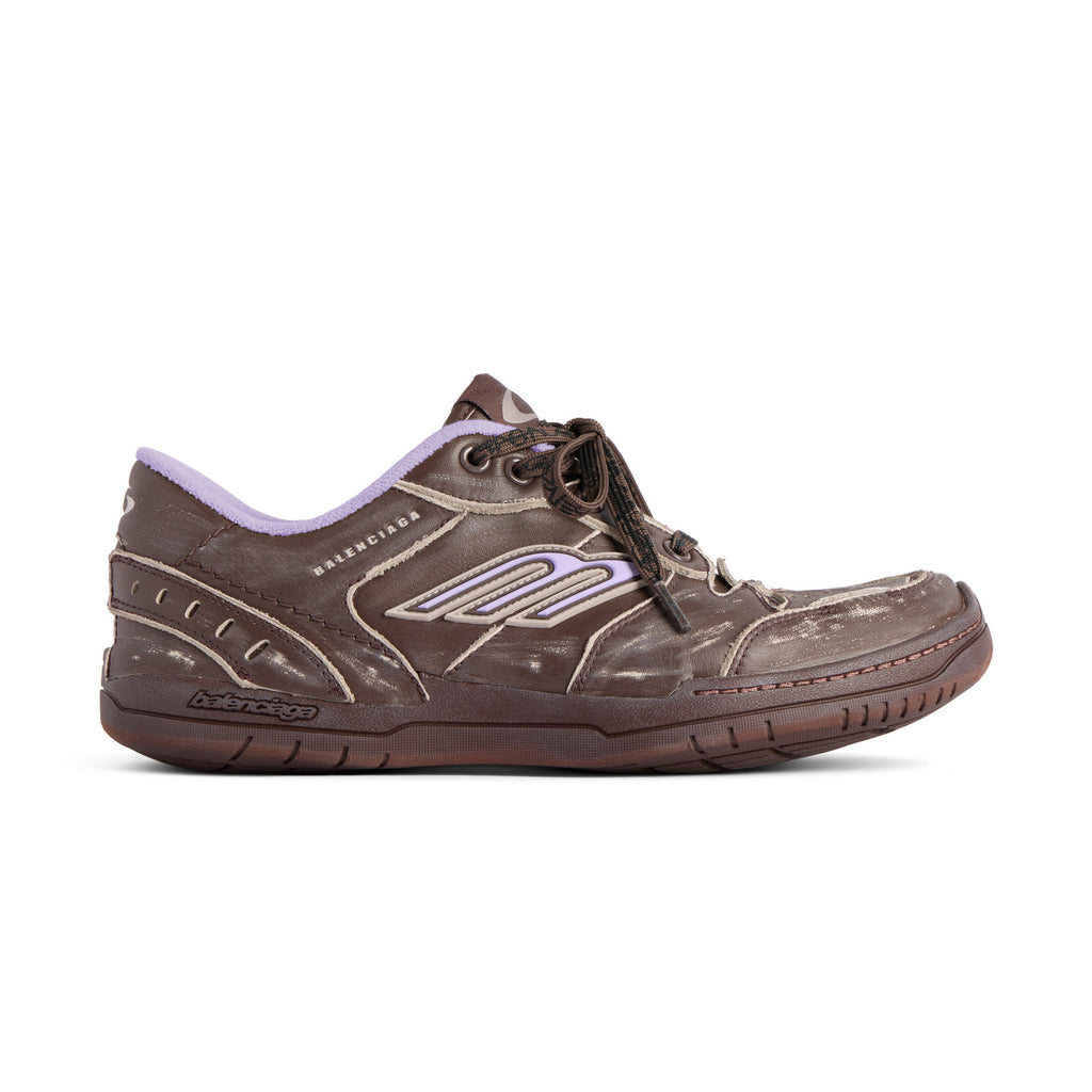 Balenciaga Hamptons Worn-Out Men's and Women's Solid Color Cowhide Leather and Polyester Low-Top Lace-Up Sneakers Shoes #77981
