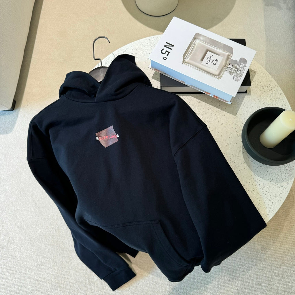 Balenciaga ﻿TAPED BALENCIAGA BACK HOODIE Men's And Women's Spring/Fall Fashion Casual Letter Embroidered Tape Hoodie Long Sleeve Sweatshirt #78578